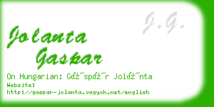 jolanta gaspar business card